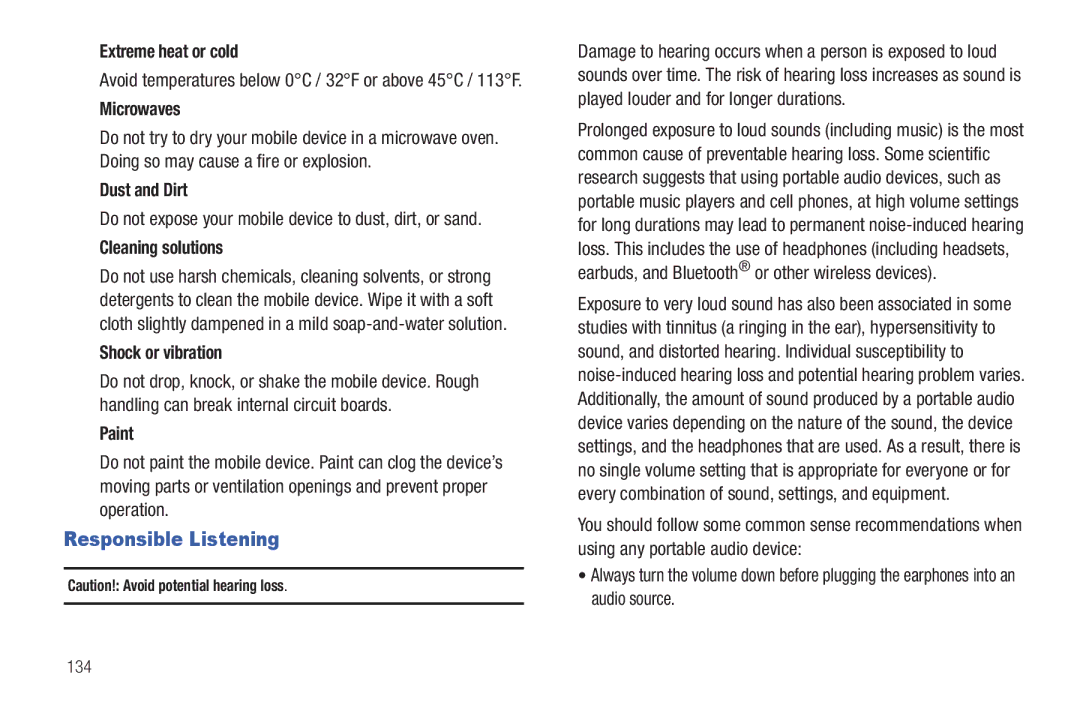 Samsung YP-G70CWY user manual Responsible Listening 