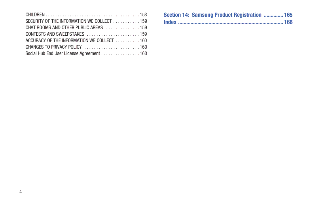 Samsung YP-G70CWY user manual 165, 166 