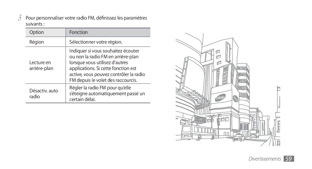 Samsung YP-G70CW/XEF, YP-G70EW/XEF manual Lecture en Lorsque vous utilisez d’autres Arrière-plan, Radio, Certain délai 