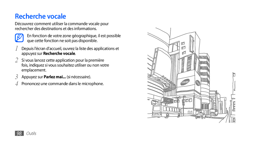 Samsung YP-G70EW/XEF, YP-G70CW/XEF manual Recherche vocale 