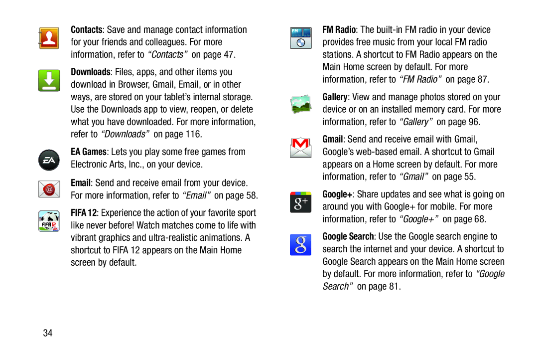 Samsung YP-GI1CB user manual FM Radio The built-in FM radio in your device 