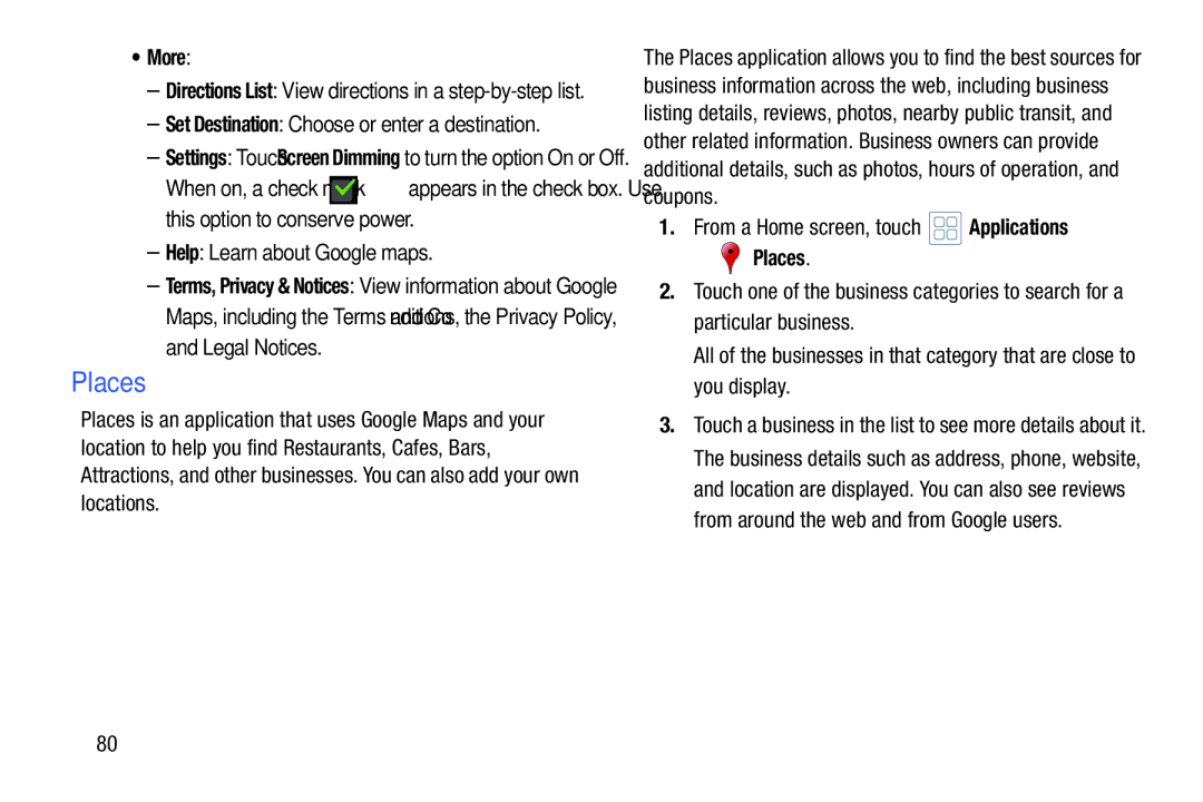 Samsung YP-GI1CB user manual Places 