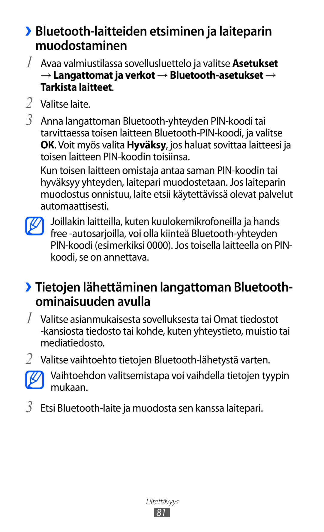 Samsung YP-GI1CW/NEE manual Avaa valmiustilassa sovellusluettelo ja valitse Asetukset, Valitse laite 