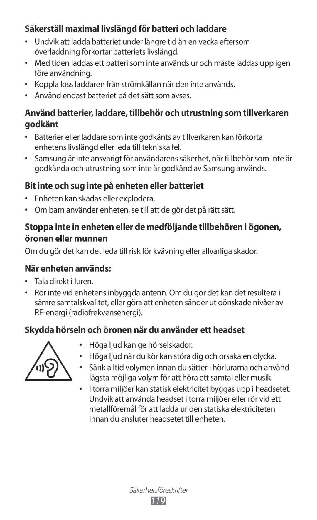 Samsung YP-GI1CW/NEE manual 119 