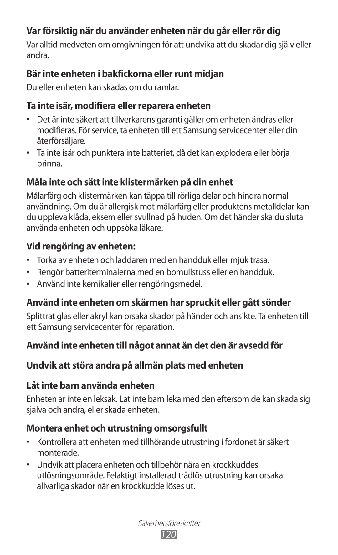 Samsung YP-GI1CW/NEE manual 120 