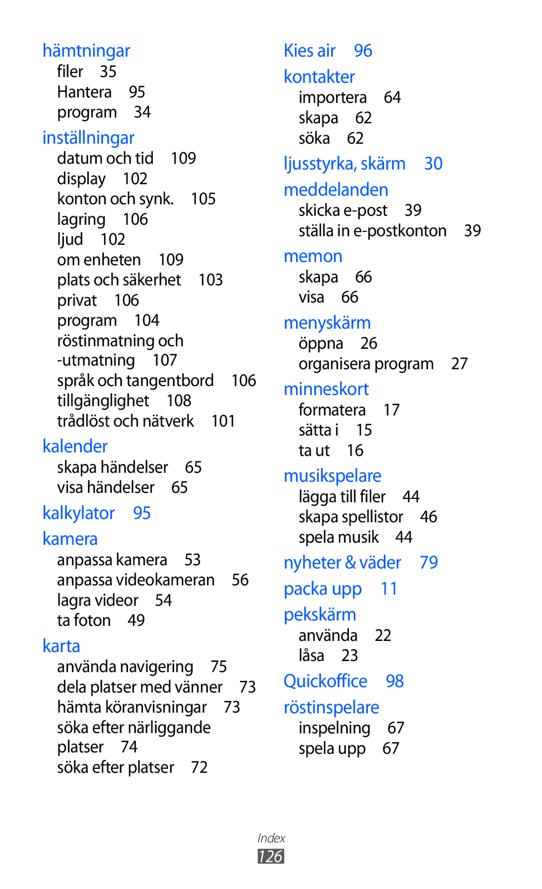 Samsung YP-GI1CW/NEE manual Hämtningar 