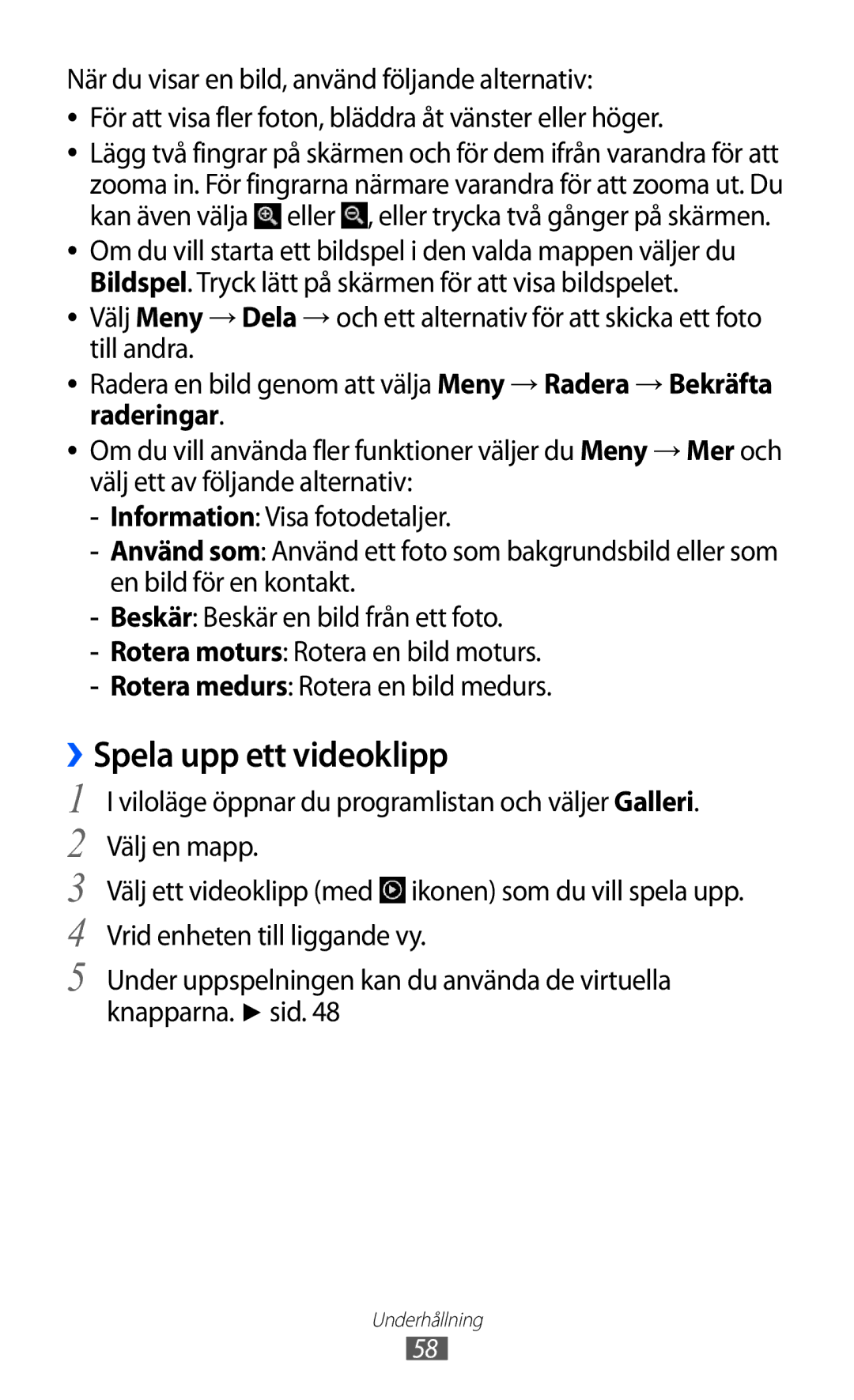 Samsung YP-GI1CW/NEE manual ››Spela upp ett videoklipp 