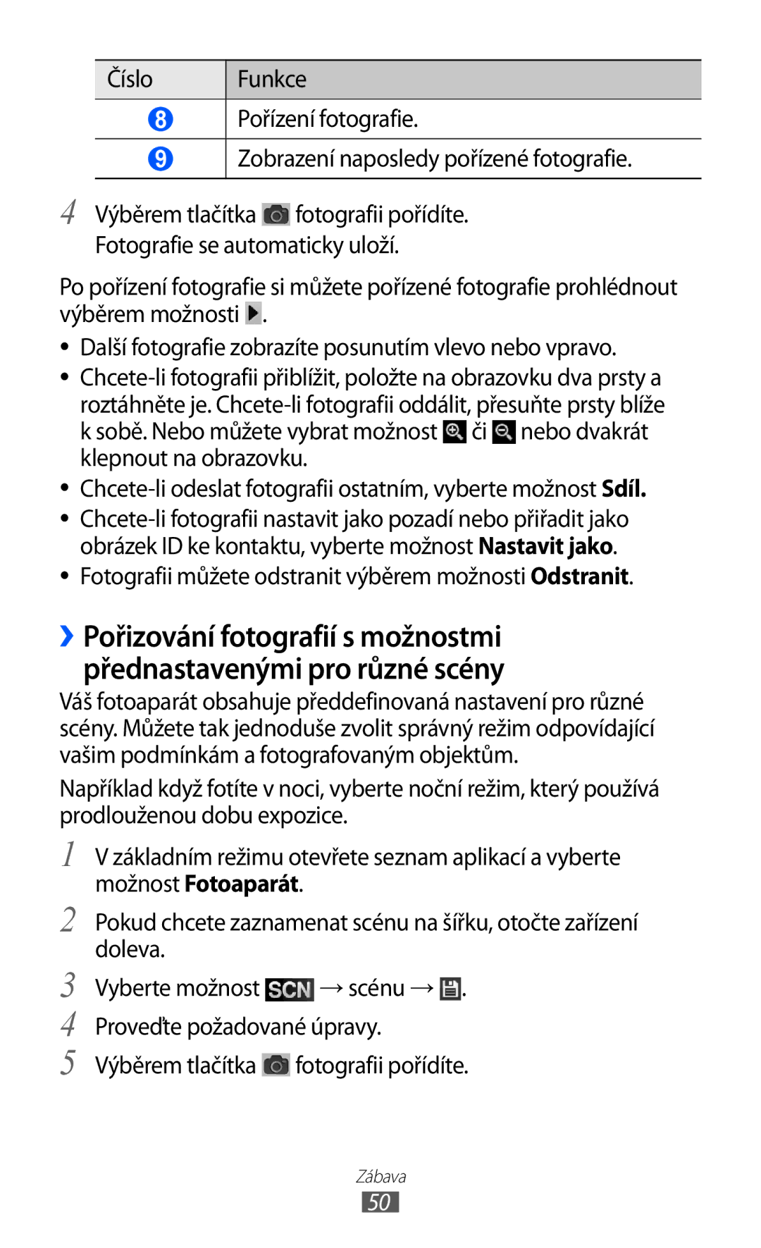 Samsung YP-G1CW/XEZ, YP-GI1CW/ROM, YP-GI1CW/XEZ manual Zábava 