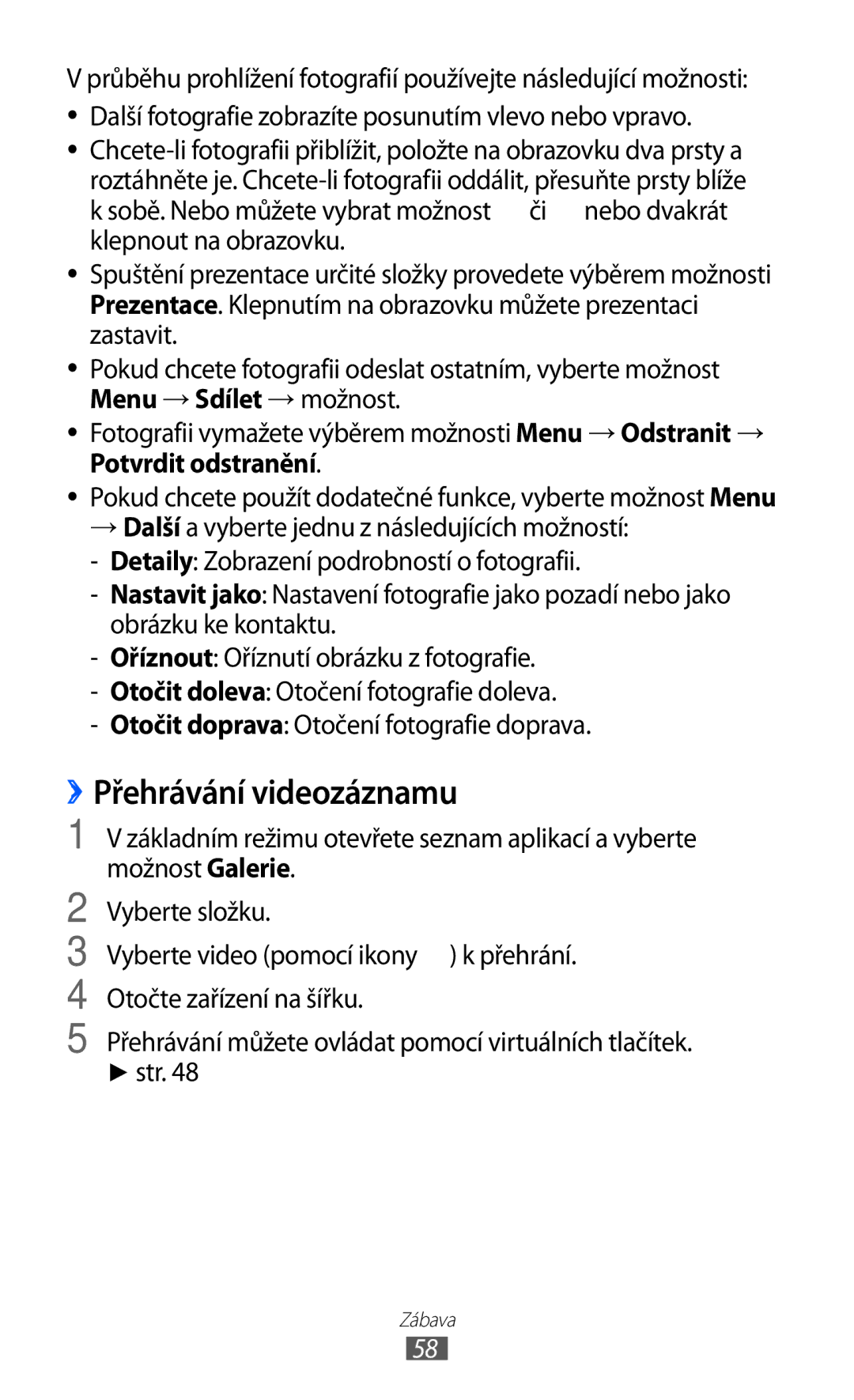 Samsung YP-GI1CW/XEZ, YP-GI1CW/ROM, YP-G1CW/XEZ manual ››Přehrávání videozáznamu 