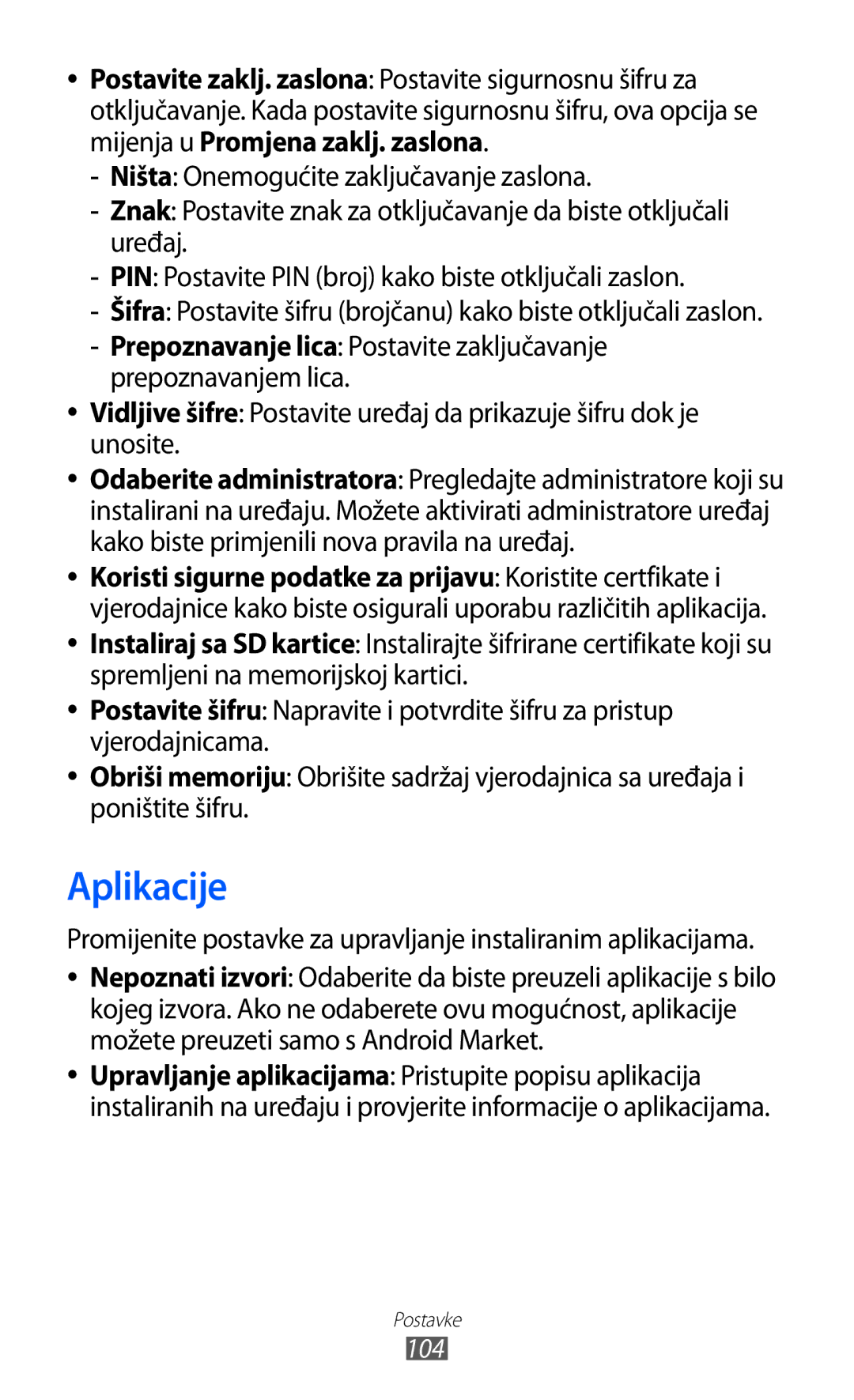 Samsung YP-GI1CW/TRA manual Aplikacije 