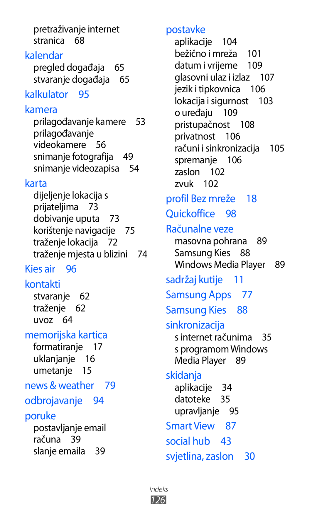 Samsung YP-GI1CW/TRA manual Kalendar 