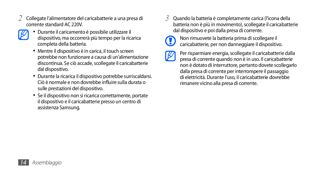 Samsung YP-GS1CB/XEG Collegate l’alimentatore del caricabatterie a una presa di, Corrente standard AC, Dal dispositivo 