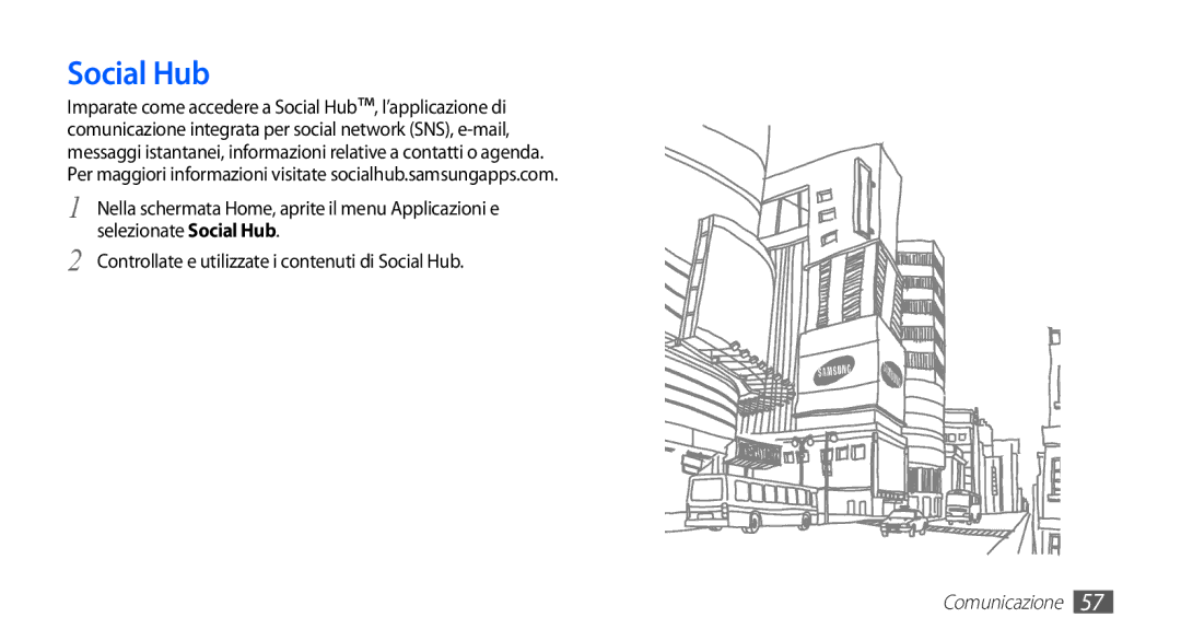 Samsung YP-GS1CB/XET, YP-GS1CW/XET, YP-GS1CB/XEG manual Social Hub 