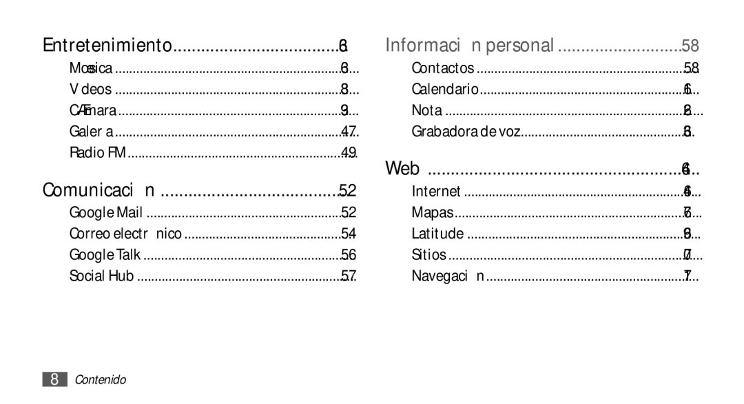 Samsung YP-GS1CB/FOP, YP-GS1CW/FOP, YP-GS1CB/TPH manual Entretenimiento 