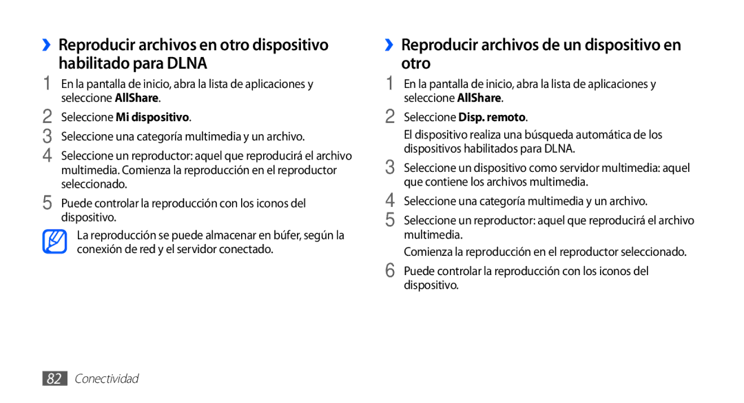 Samsung YP-GS1CB/TPH, YP-GS1CW/FOP, YP-GS1CB/FOP ››Reproducir archivos de un dispositivo en otro, Seleccione Mi dispositivo 