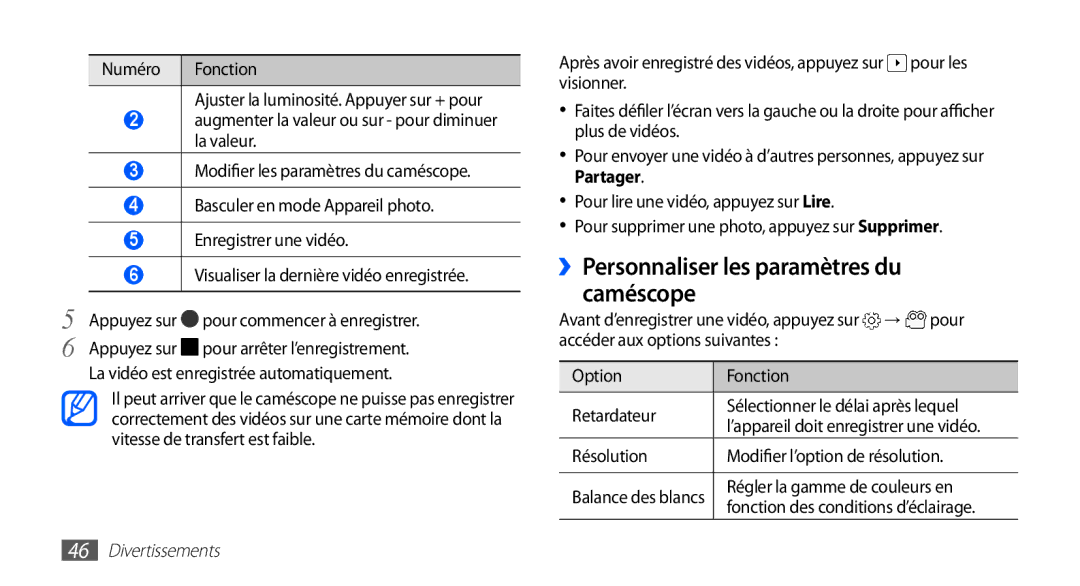 Samsung YP-GS1CW/XEF, YP-GS1CB/XEF ››Personnaliser les paramètres du caméscope, La vidéo est enregistrée automatiquement 