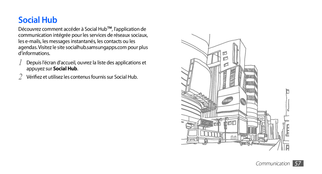 Samsung YP-GS1CB/XEF, YP-GS1CW/XEF manual Social Hub 