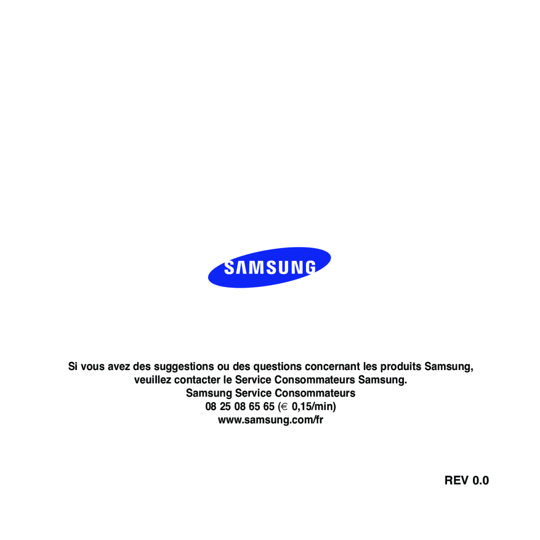 Samsung YP-K5JQB/XEF, YP-K5JZB/XEF, YP-K5JAB/XEF manual Rev 