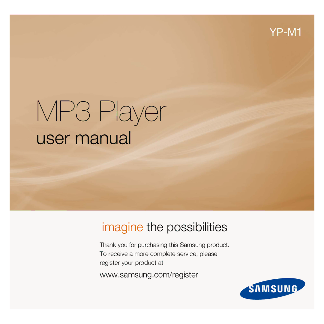 Samsung YP-M1EB, YP-M1CB manual MP3 Player 