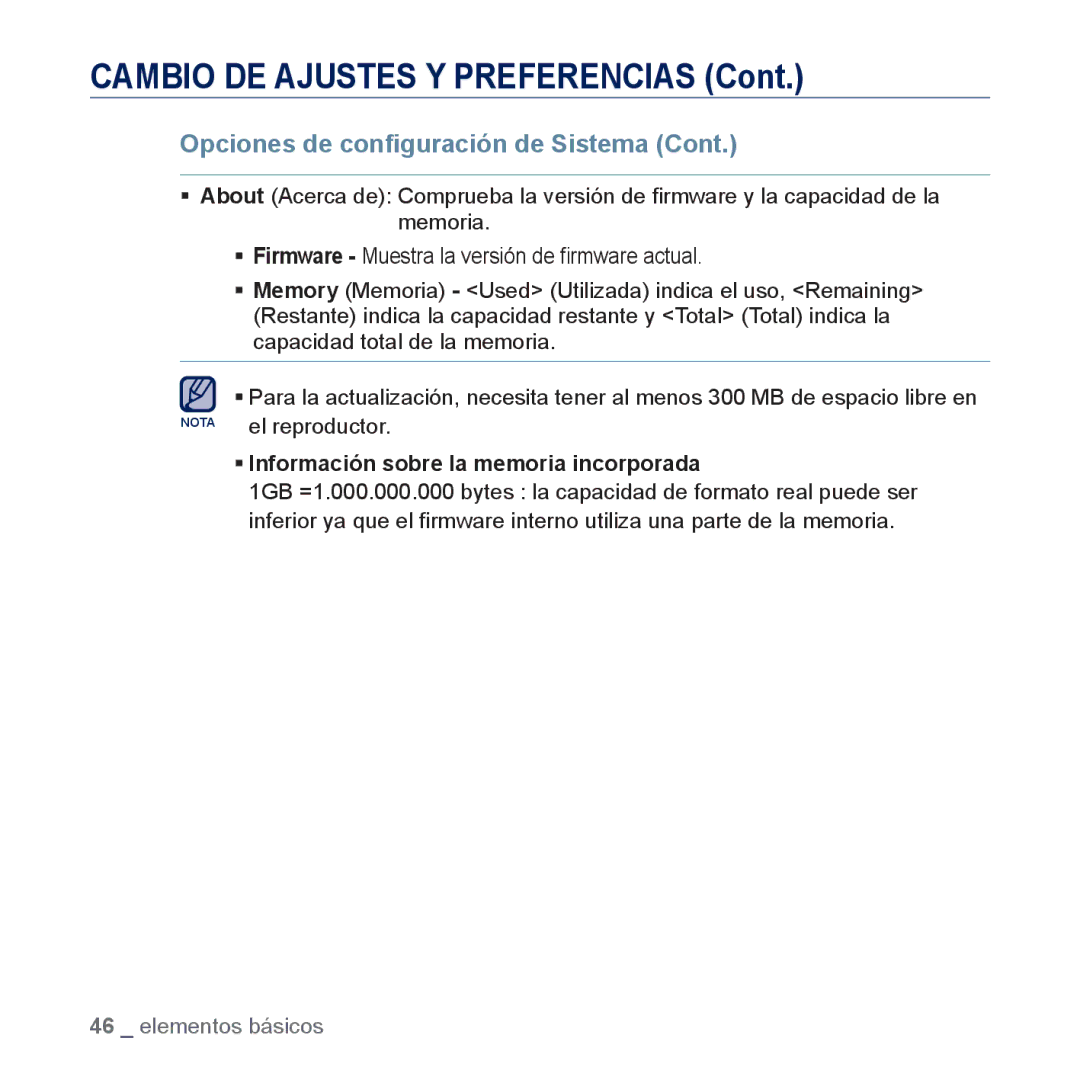 Samsung YP-M1JCB/EDC, YP-M1JEB/EDC manual El reproductor 