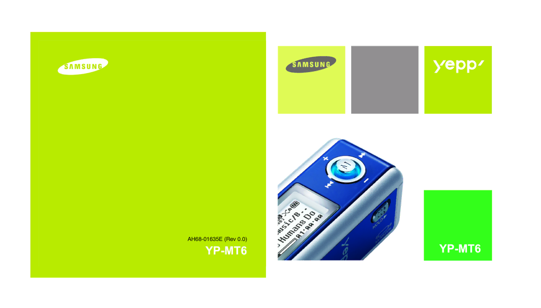 Samsung YP-MT6V/ELS, YP-MT6X/ELS, YP-MT6V/XFO, YP-MT6X/XAA, YP-MT6X/XFO, YP-MT6H/XSV, YP-MT6Z/ELS manual 