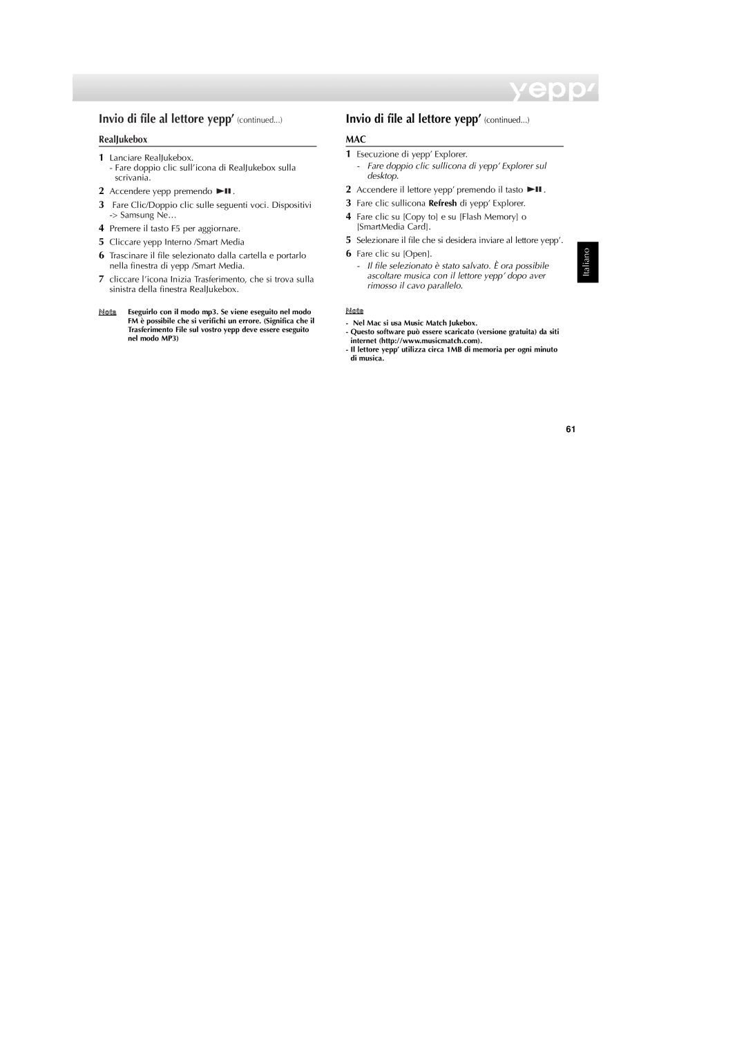 Samsung YP-NDU64SF/XET manual RealJukebox 