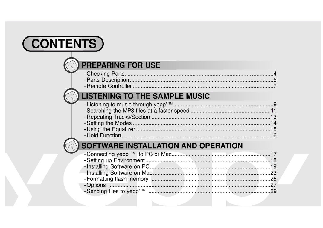 Samsung YP-NEU manual Content S 