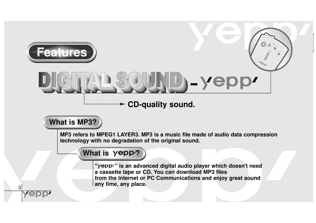 Samsung YP-NEU manual Features 