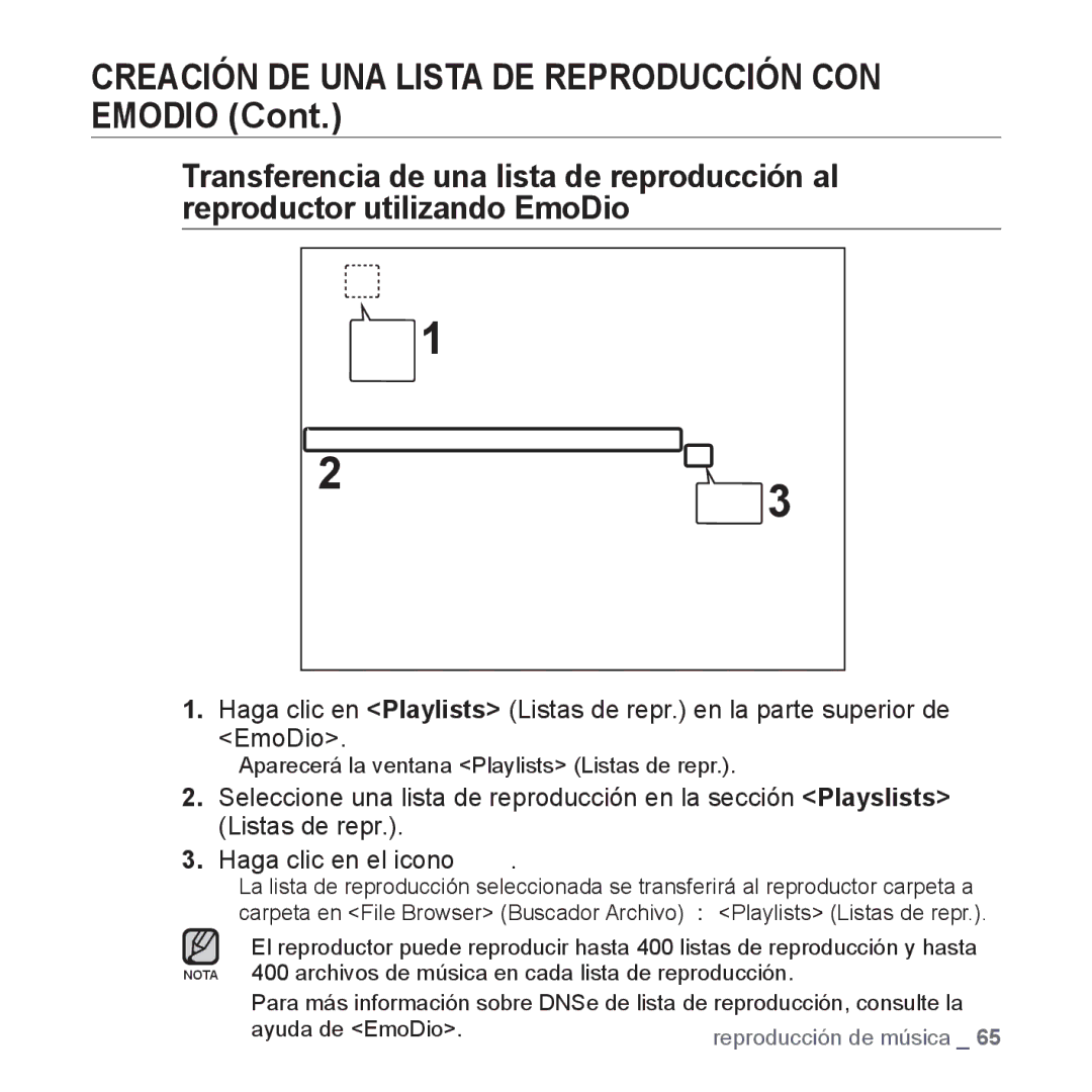 Samsung YP-P2AB/MEA manual Reproducción de música 