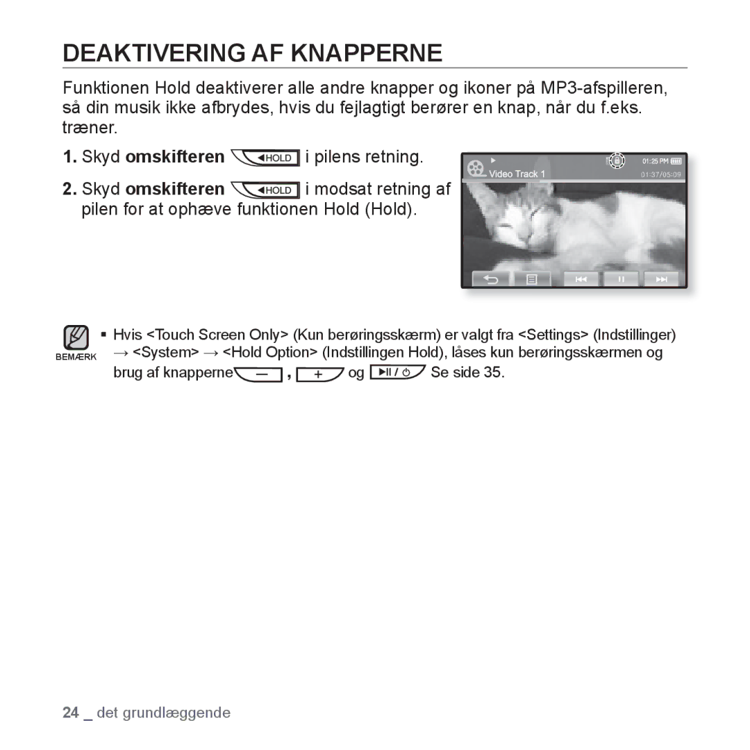 Samsung YP-P2JAB/XEE, YP-P2JEB/XEE, YP-P2JAW/XEE, YP-P2JCB/XEE, YP-P2JCW/XEE manual Deaktivering AF Knapperne 