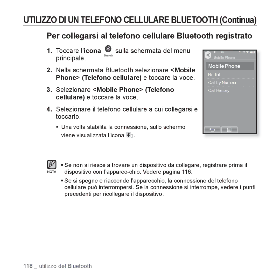 Samsung YP-P2JAW/XET, YP-P2JQB/XET, YP-P2JAB/XET, YP-P2JCB/XET manual Mobile Phone 