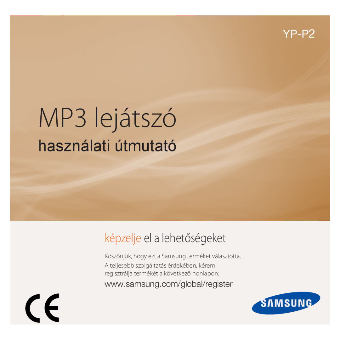 Samsung YP-P2JAB/XET, YP-P2JQB/XET, YP-P2JAW/XET, YP-P2JQW/XEO, YP-P2JCB/XEO, YP-P2JAB/XEO, YP-P2JCW/XET manual MP3 lejátszó 