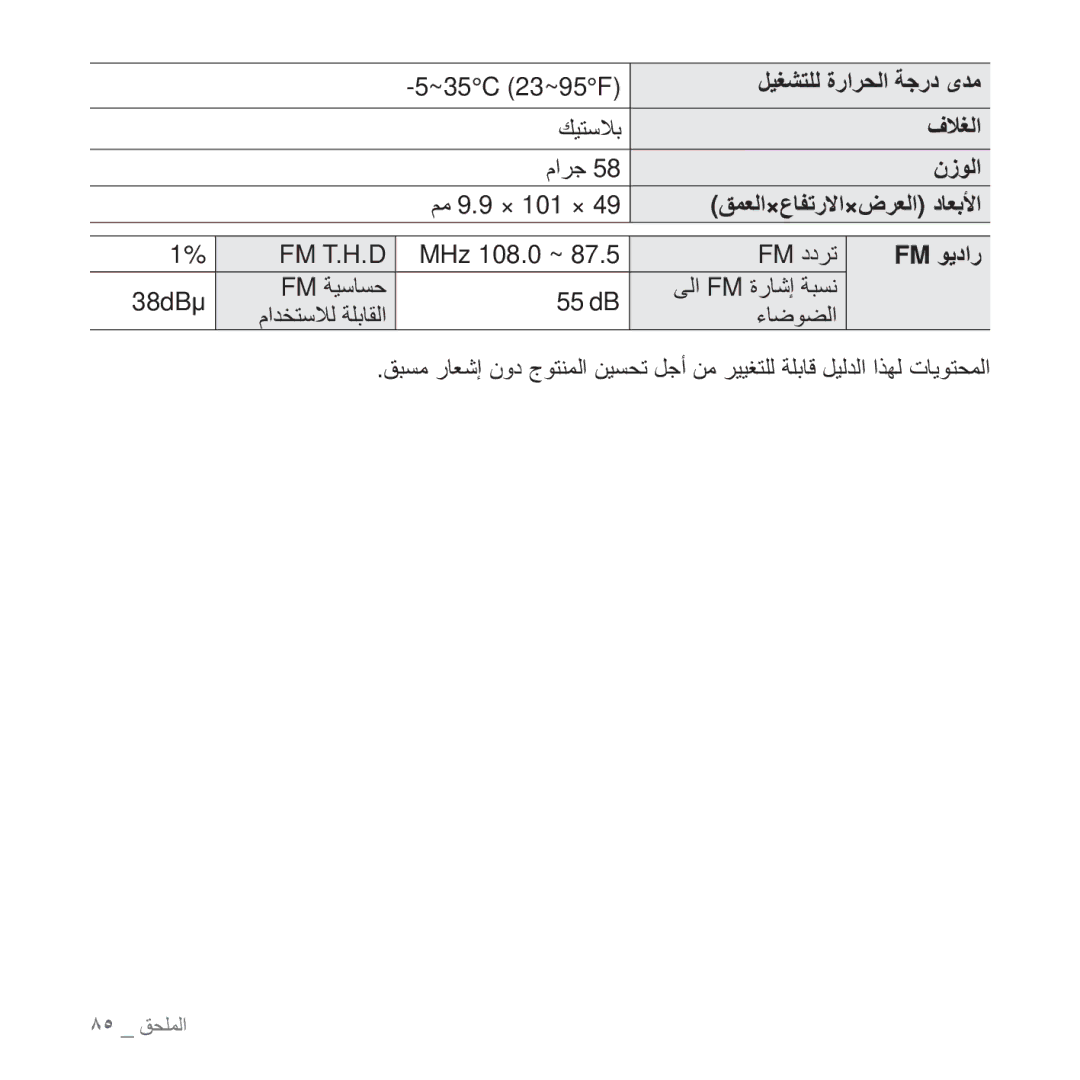 Samsung YP-Q2AB/HAC, YP-Q2CB/AAW, YP-Q2CB/HAC, YP-Q2CB/MEA, YP-Q2AW/AAW, YP-Q2CW/HAC, YP-Q2CW/MEA manual Θϼϐϟ, ϤίϮϟ, FM ϮϳΩέ 