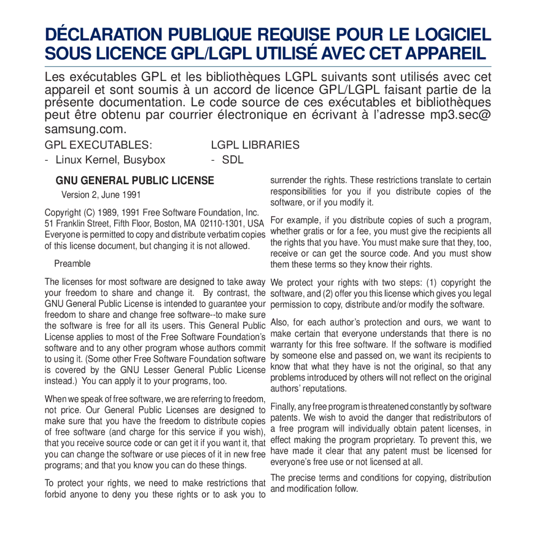 Samsung YP-Q2JEB/XEF manual This license document, but changing it is not allowed, Authors’ reputations, Modiﬁcation follow 