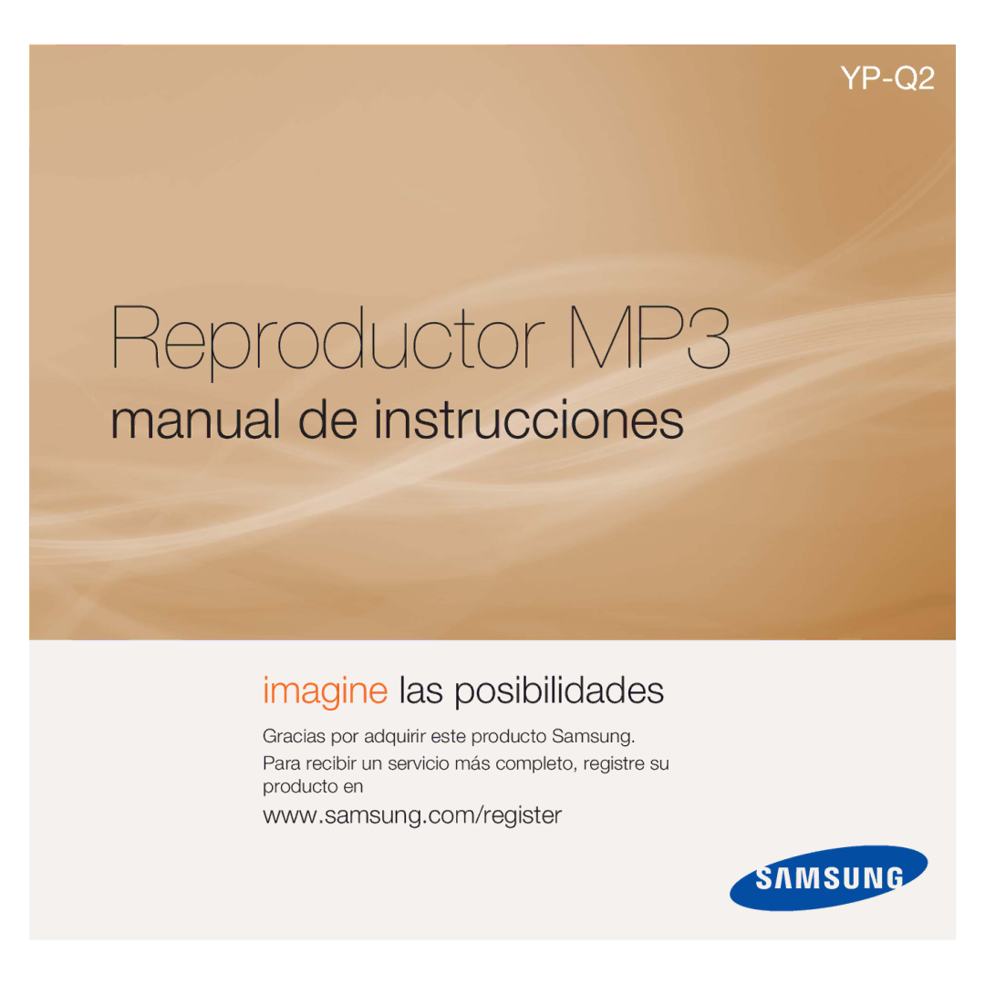 Samsung YP-Q2JEW/XEE, YP-Q2JCW/XEE, YP-Q2JAB/XEE, YP-Q2JCB/XEE, YP-Q2JAW/XEE, YP-Q2JEB/XEE manual Reproductor MP3 