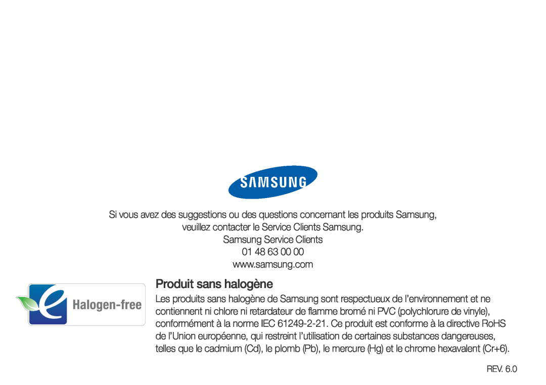 Samsung YP-Q3AW/XEF, YP-Q3CB/XEF manual veuillez contacter le Service Clients Samsung Samsung Service Clients, 01 48 63 00 