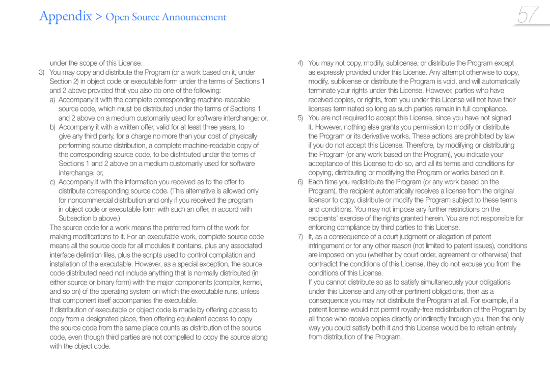 Samsung YP-R0 user manual Under the scope of this License 