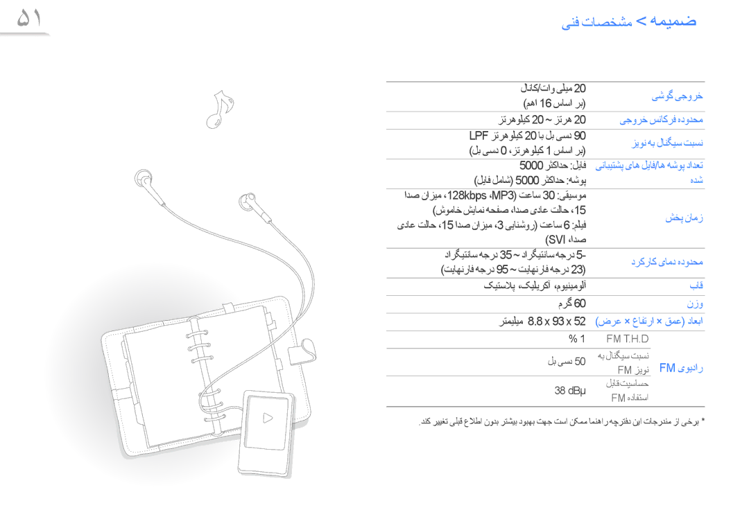 Samsung YP-R0AS/AAW ﯽﺷﻮﮔ ﯽﺟﻭﺮﺧ, ﯽﺟﻭﺮﺧ ﺲﻧﺎﮐﺮﻓ ﻩﺩﻭﺪﺤﻣ, ﺰﻳﻮﻧ ﻪﺑ ﻝﺎﻨﮕﻴﺳ ﺖﺒﺴﻧ, ﻩﺪﺷ, ﺶﺨﭘ ﻥﺎﻣﺯ, ﺩﺮﮐﺭﺎﮐ یﺎﻣﺩ ﻩﺩﻭﺪﺤﻣ, ﺏﺎﻗ, ﻥﺯﻭ 