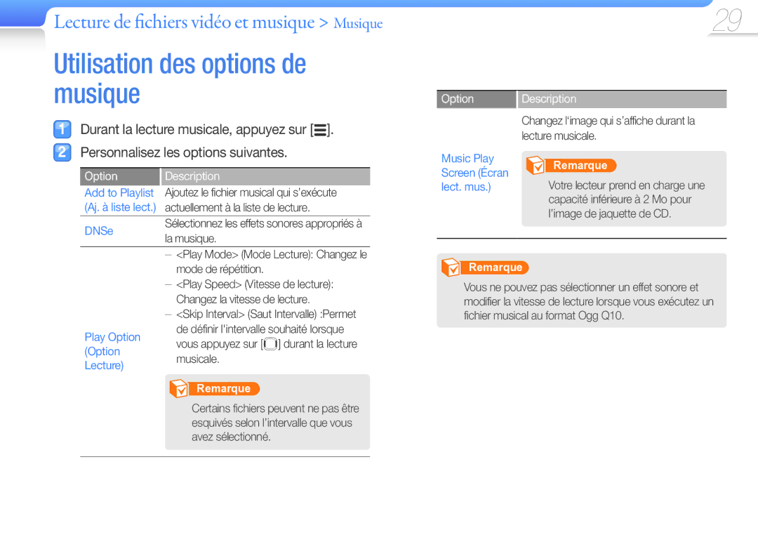 Samsung YP-R0JCB/XEF, YP-R0JCP/XEF, YP-R0JAB/XEF manual Add to Playlist, Aj. à liste lect, Play Option 