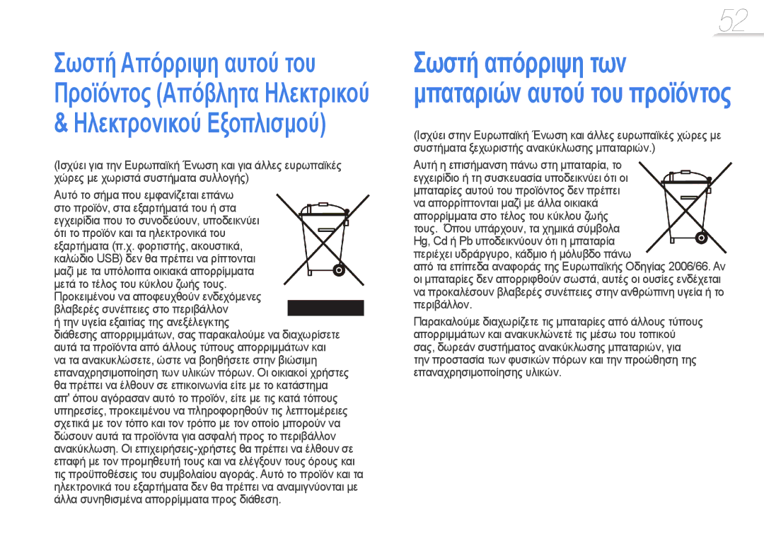 Samsung YP-R0JCS/EDC, YP-R0JCP/EDC, YP-R0JCB/EDC manual Ηλεκτρονικού Εξοπλισμού 