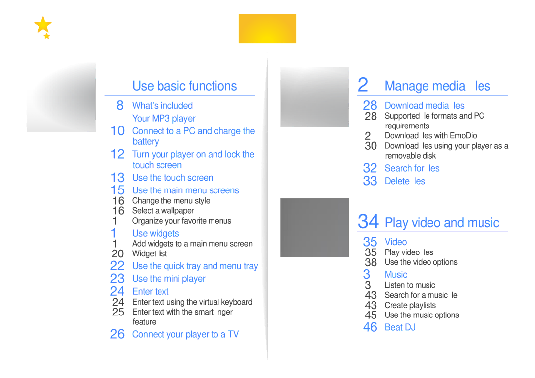 Samsung YP-R1 user manual Contents 