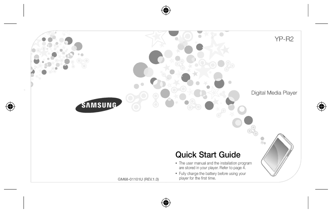 Samsung YP-R2AS/XET, YP-R2CB/XET, YP-R2CS/EDC, YP-R2AS/EDC manual Digital Media Player 