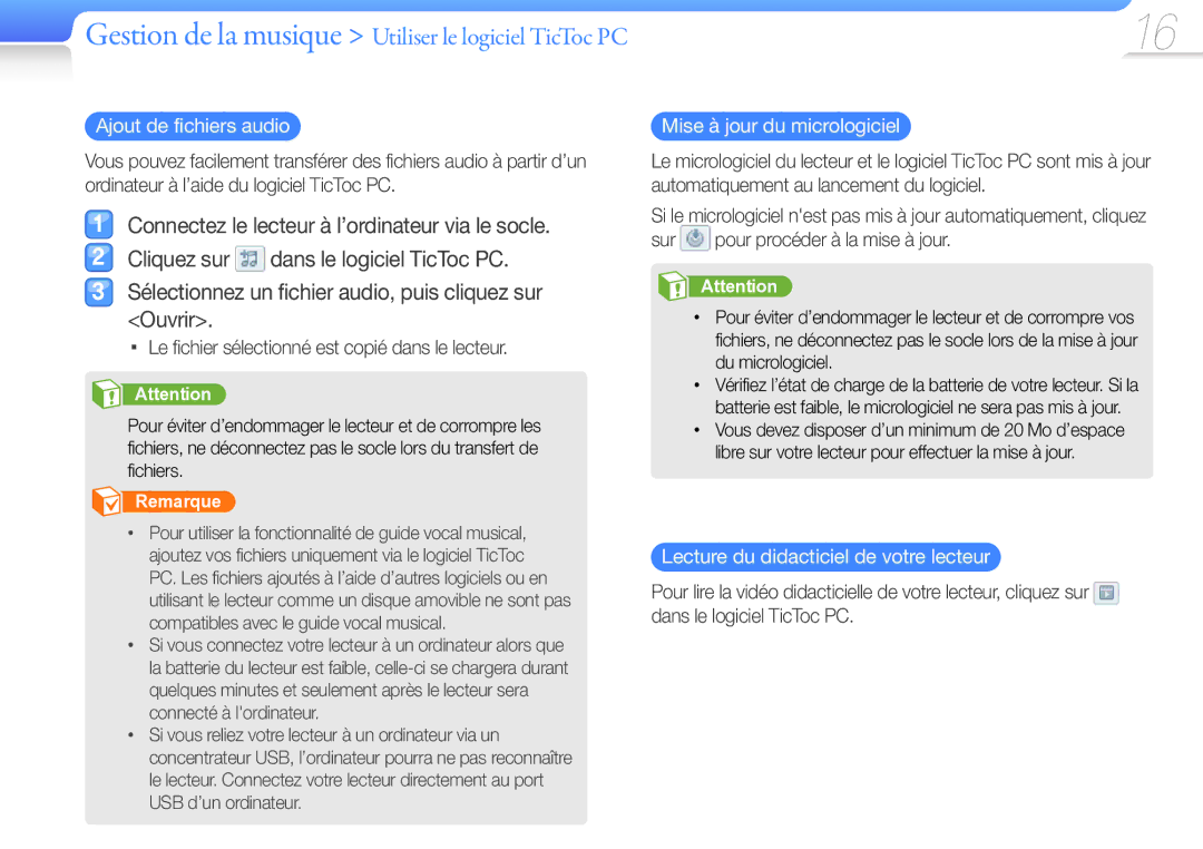 Samsung YP-S1QLV/XEF, YP-S1QPV/XEF manual Ajout de fichiers audio, Le fichier sélectionné est copié dans le lecteur 