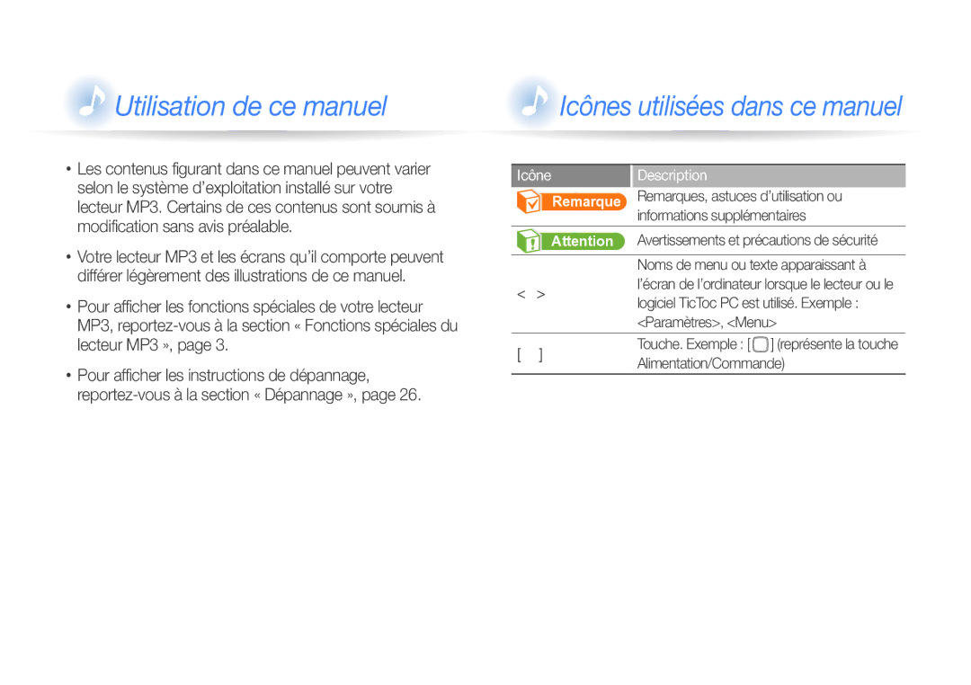 Samsung YP-S1QLV/XEF Selon le système d’exploitation installé sur votre, Modification sans avis préalable, Lecteur MP3 » 