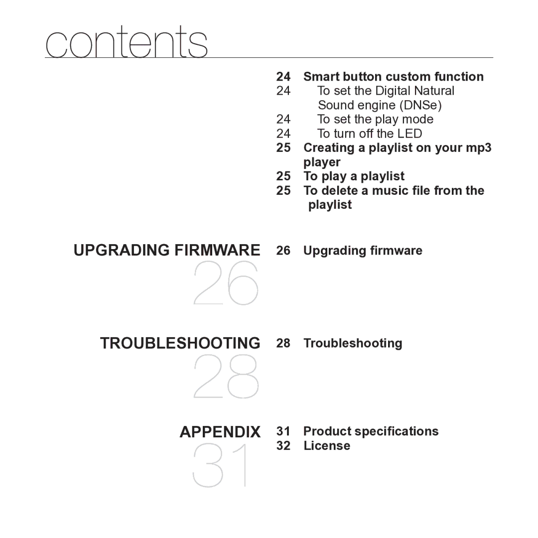 Samsung YP-S2 user manual Smart button custom function, License 