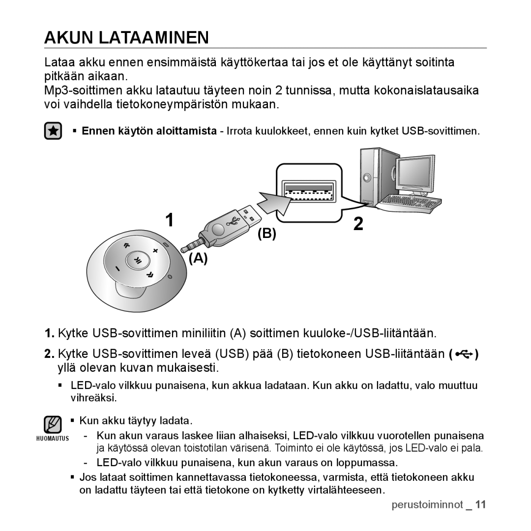 Samsung YP-S2QW/XEE, YP-S2QB/EDC, YP-S2QW/EDC, YP-S2QR/EDC, YP-S2QB/XEE, YP-S2QG/XEE, YP-S2QR/XEE, YP-S2QU/XEE Akun Lataaminen 