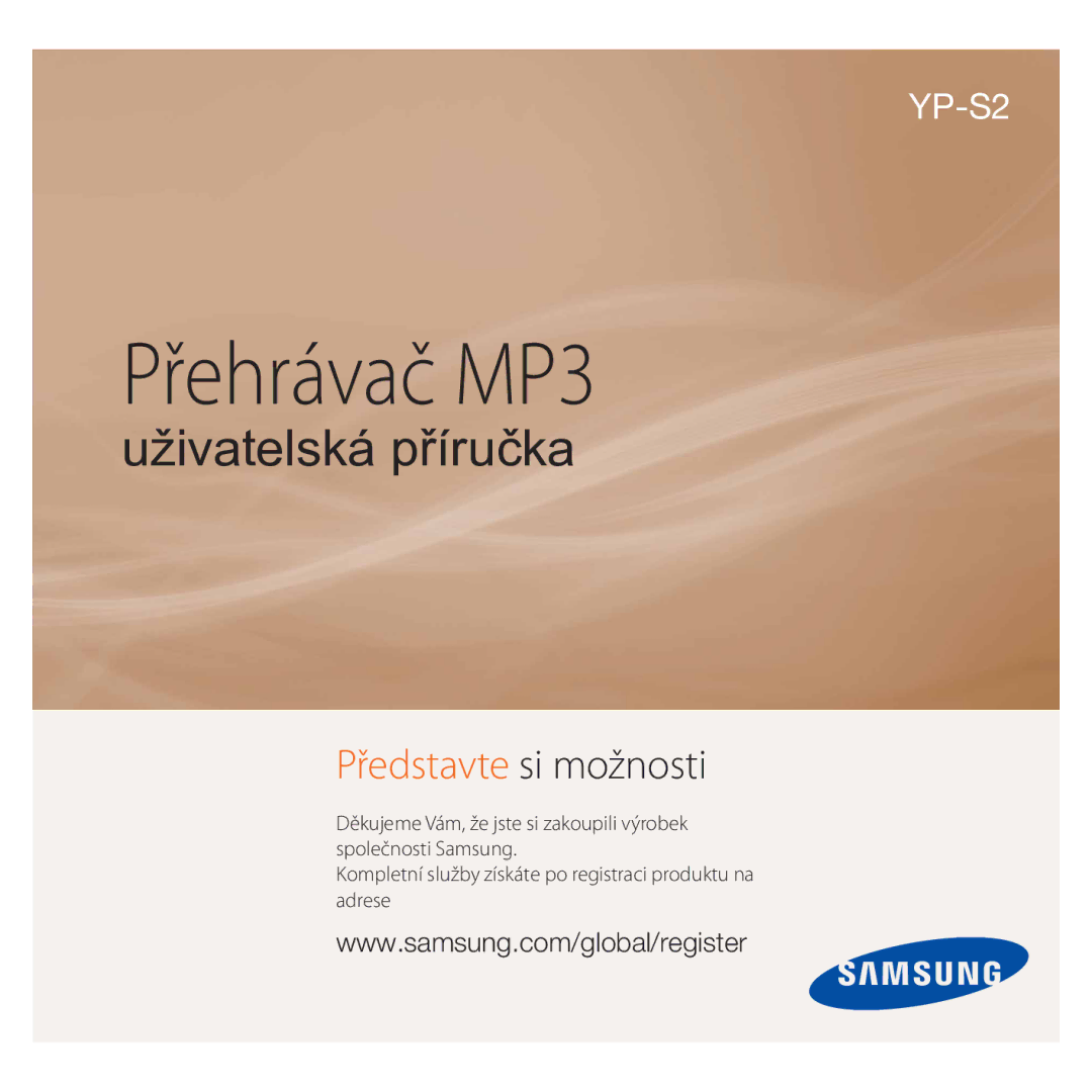 Samsung YP-S2ZR/EDC, YP-S2QB/EDC, YP-S2ZB/EDC, YP-S2ZW/EDC manual Přehrávač MP3 