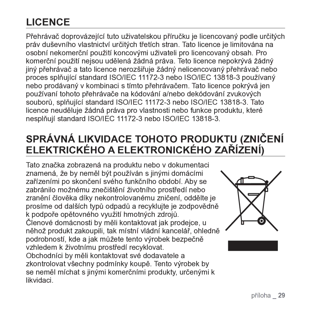 Samsung YP-S2ZR/EDC, YP-S2QB/EDC, YP-S2ZB/EDC, YP-S2ZW/EDC manual Licence 