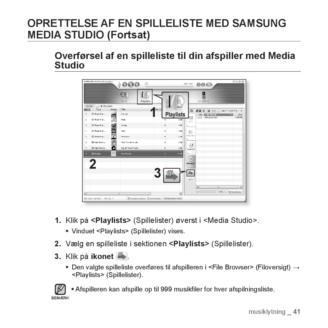 Samsung YP-S3JAB/EDC, YP-S3JQB/EDC, YP-S3JQW/XEE, YP-S3JAR/XEE, YP-S3JAB/XEE, YP-S3JAW/XEE, YP-S3JQB/XEE, YP-S3JQG/XEE Bemærk 