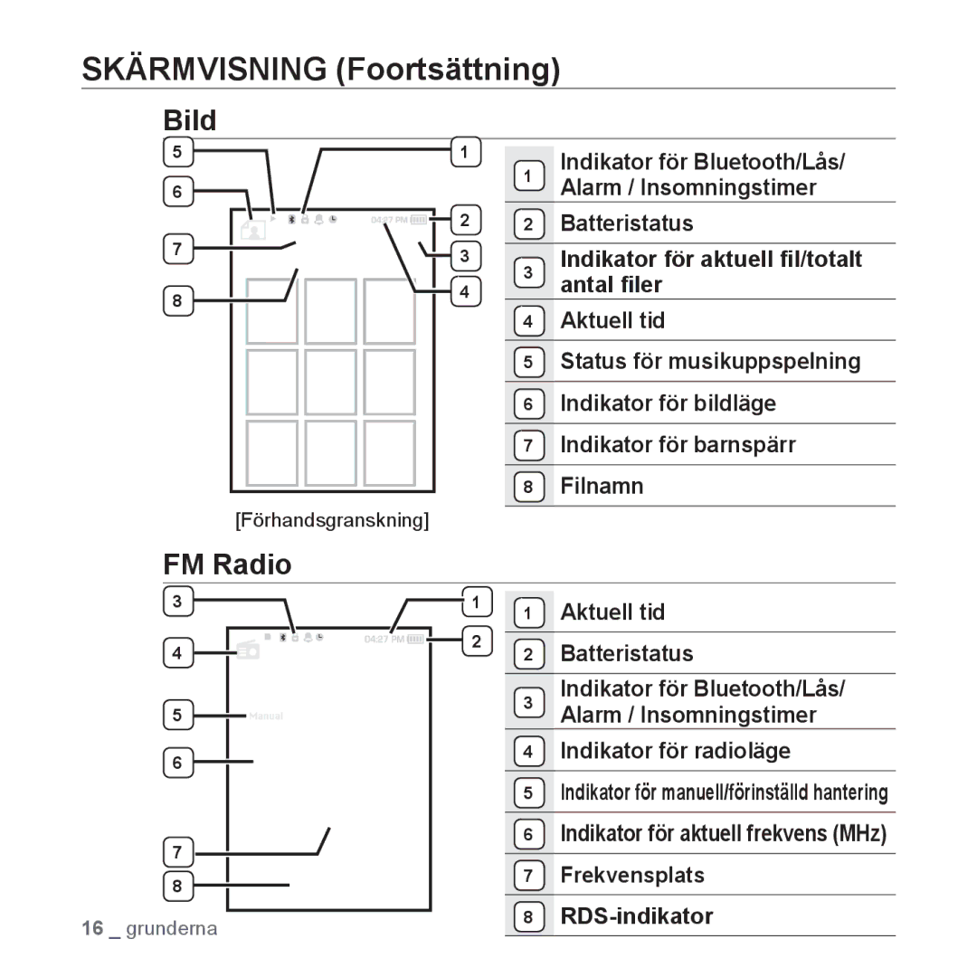 Samsung YP-S5JAB/XEE manual Bild, FM Radio 